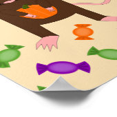Poster Cute Halloween Rat et Citrouille (Coin)