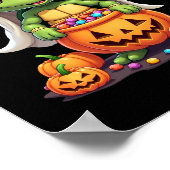 Poster Cute Halloween Turtle Ghost with Candy (1) (Coin)