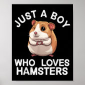 Poster Cute Hamster Art Pour Garçons Hommes Enfants Roden (Devant)