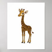 Poster Cute Hand-Drawn Giraffe Nursery Art (Devant)