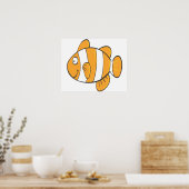 Poster cute happy little clown fish cartoon character (Cuisine)