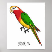 Poster Cute happy parrot (Devant)