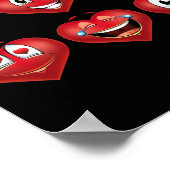 Poster Cute Heart Emojis Gift Valentines Day Emoji (Coin)