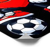 Poster Cute Heart Playing Soccer Valentines Day Soccer Bo (Coin)