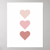 Poster Cute Hearts Boho Nursery (Devant)