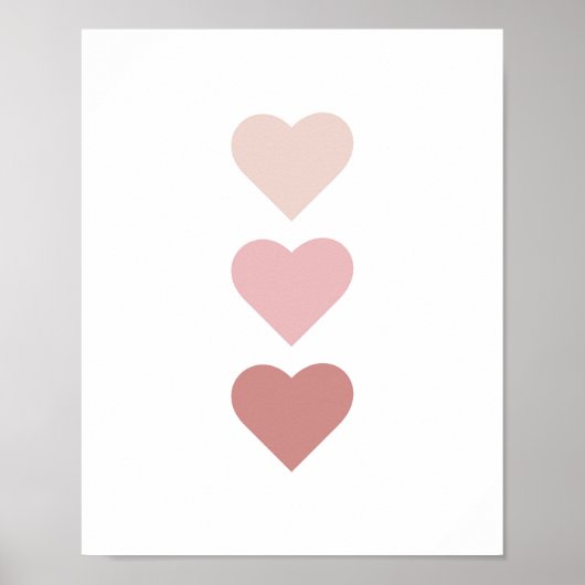 Poster Cute Hearts Boho Nursery (Devant)