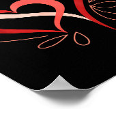 Poster Cute Hearts In Love Couples Valentine Day Pajamas (Coin)