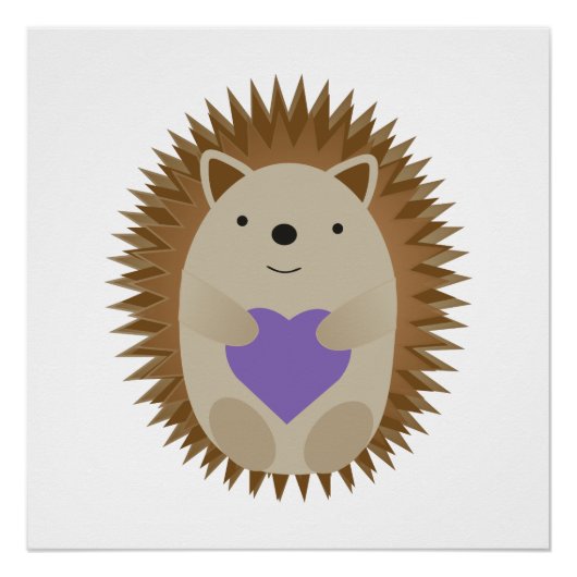 Poster Cute Hedgehog (Devant)