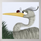 Poster Cute Heron et Ladybug (Devant)