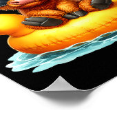 Poster Cute Highland Cow Duck Ol Float Summer Vibes Swimm (Coin)