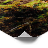 Poster Cute Highland Vache Aquarelle Peinture d'art (Coin)