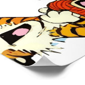 Poster Cute Hobbes Rire sur les tee-shirts Artwork au sol (Coin)