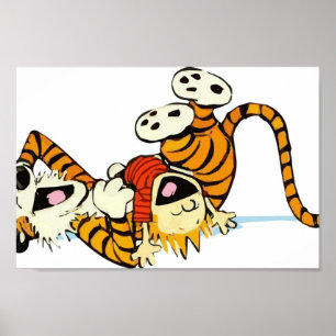 Poster Cute Hobbes Rire sur les tee-shirts Artwork au sol