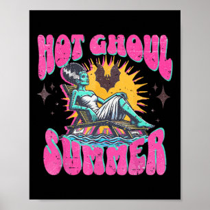 Poster Cute Hot Ghoul Été Drôle Horreur Été Plage Ha