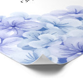 Poster Cute Hydrangea Jardin Floral Baby shower Bienvenue (Coin)