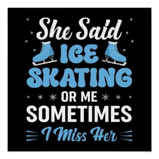 Poster Cute Ice Rink Synchronized appelle (Devant)