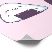 Poster Cute Japonaise Nourriture Onigiri Doodles Drôle (Coin)