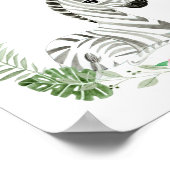 Poster Cute Jungle Safari Zebra pour petite fille (Coin)