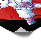 Poster Cute Karate Kid Unicorn Femmes Combattants (Coin)