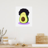 Poster Cute Kawaii Afrocado (Cuisine)