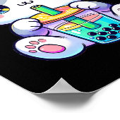 Poster Cute Kawaii Buble Thé Chat Japonais Kitten Anime (Coin)