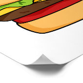 Poster Cute Kawaii Cheeseburger (Coin)