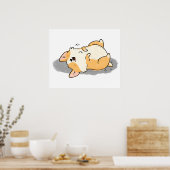 Poster Cute Kawaii Corgi Chien (Cuisine)