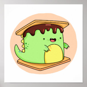 Poster Cute Kawaii Dino-smore