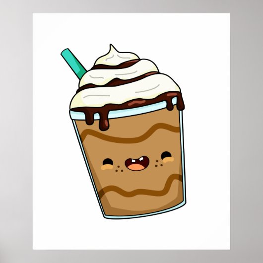 Poster Cute Kawaii Frappuccino (Devant)