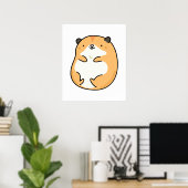 Poster Cute Kawaii Hamster (Bureau à domicile)