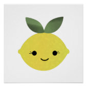 Poster Cute Kawaii Lemon (Devant)
