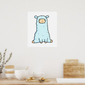 Poster Cute Kawaii Llama (Cuisine)