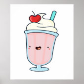 Poster Cute Kawaii Milkshake (Devant)