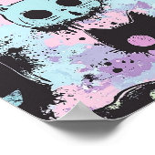 Poster Cute Kawaii Pastel Goth Chat Déplaisant (Coin)