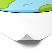 Poster Cute Kawaii Planète Terre (Coin)
