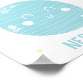 Poster Cute Kawaii Planètes Espace Extérieur Enfants (Coin)