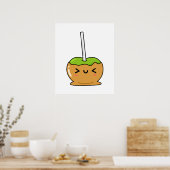 Poster Cute Kawaii Pomme à bonbons (Cuisine)