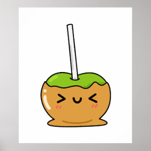 Poster Cute Kawaii Pomme à bonbons