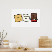 Poster Cute Kawaii Smore Pals (Cuisine)