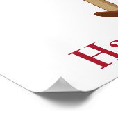 Poster Cute Kissing Couple Personnalisable Valentine (Coin)