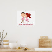 Poster Cute Kissing Couple Personnalisable Valentine (Cuisine)