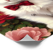 Poster Cute Kitten Wearing a Red Bow (Coin)