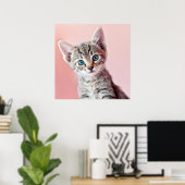 Poster Cute kitten with blue eyes. (Bureau à domicile)