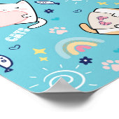 Poster Cute Kitty Chat Motif Whimsical (Coin)