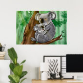 Poster Cute Koala et Baby (Bureau à domicile)