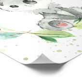 Poster Cute Koala Eucalyptus Vert Enfants Mur Art (Coin)