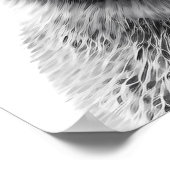 Poster Cute Koala Portrait noir blanc (Coin)