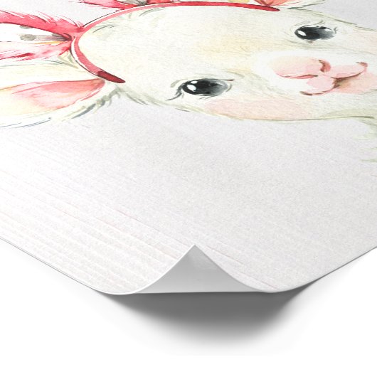 Poster Cute Lamb Farm Nursering Art Imprimer (Coin)