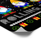 Poster Cute Lefse Rolling Team Norwegian Gnomes Ugly Xmas (Coin)