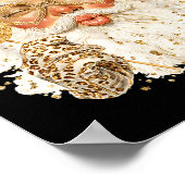 Poster Cute Leopard Santa Claus Merry Christmas 2026 Prep (Coin)